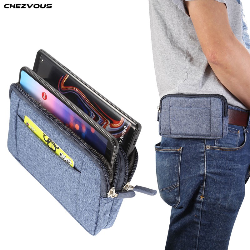 Cowboy Cloth Phone Pouch Belt Clip Bag for iPhone Samsung Xiaomi Huawei