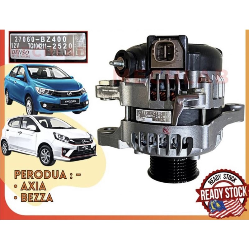 💯% ORIGINAL PERODUA AXIA/BEZZA 1.0 ALTERNATOR DENSO(27060-BZ400 ...