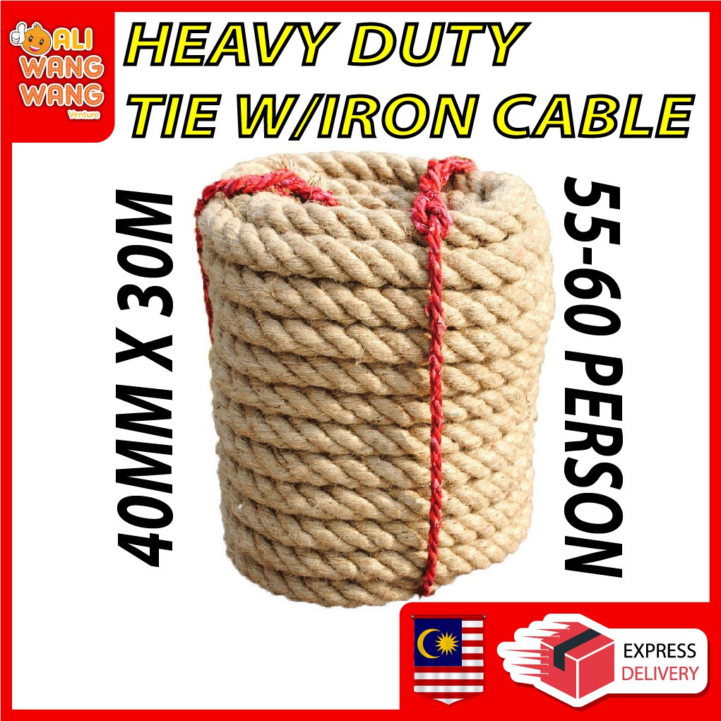 Heavy Duty Tug of War Rope Tali Tarik Official 30M 4cm 55-60
