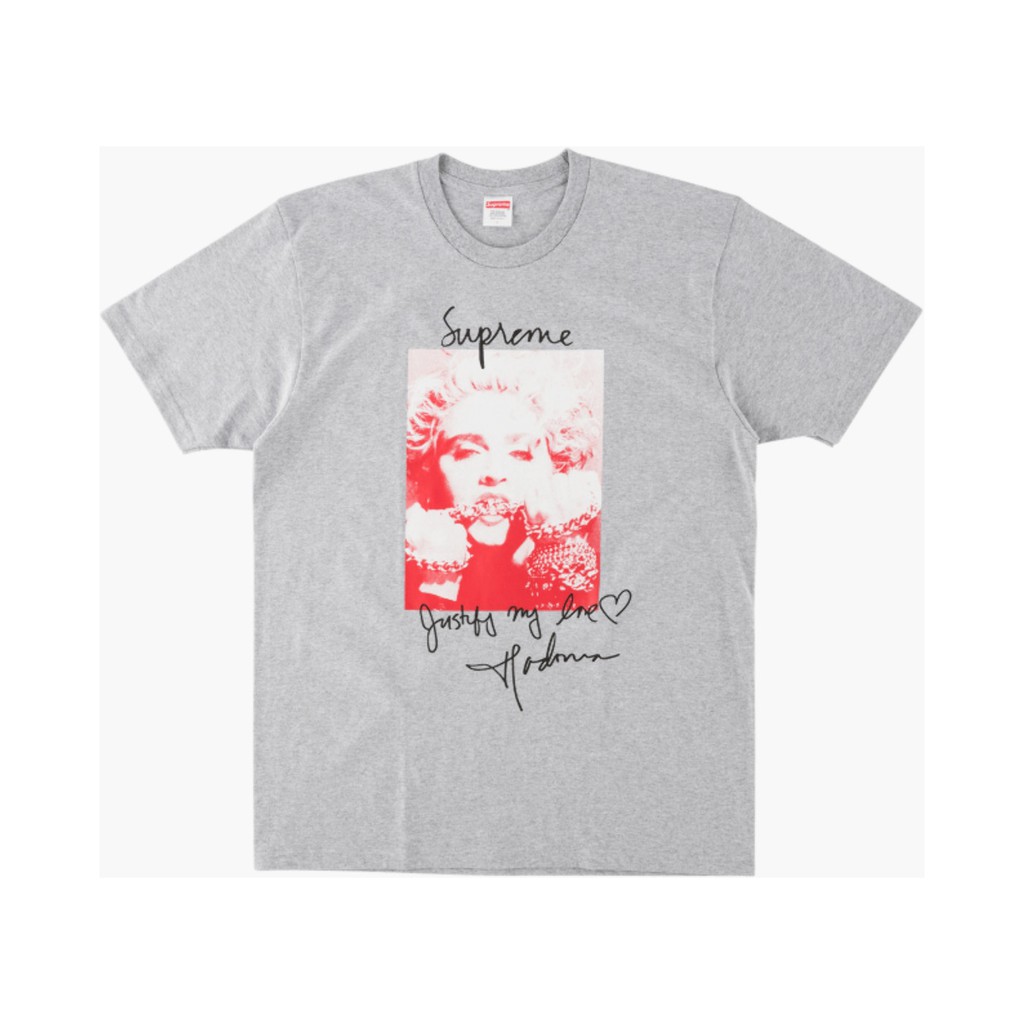 Supreme-Madonna-Tee-Heather-Grey SIZE M | Shopee Malaysia