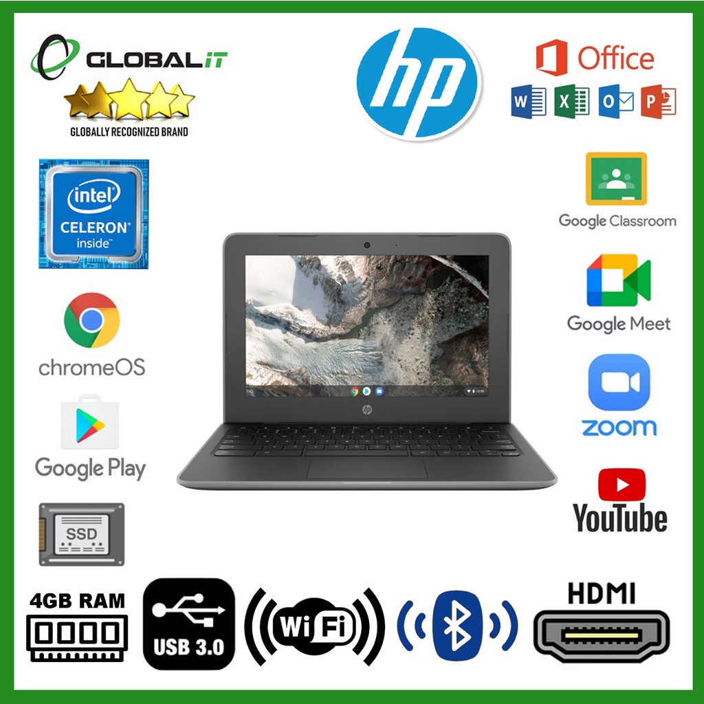 (Refurbished Notebook) HP 11 G5 Chromebook / 11.6 Inch LCD / 4GB Ram ...