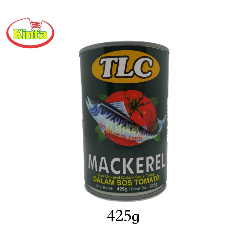 TLC Mackerel In Tomato Sauce 425g/Ikan Mackerel Dalam Sos Tomato ...