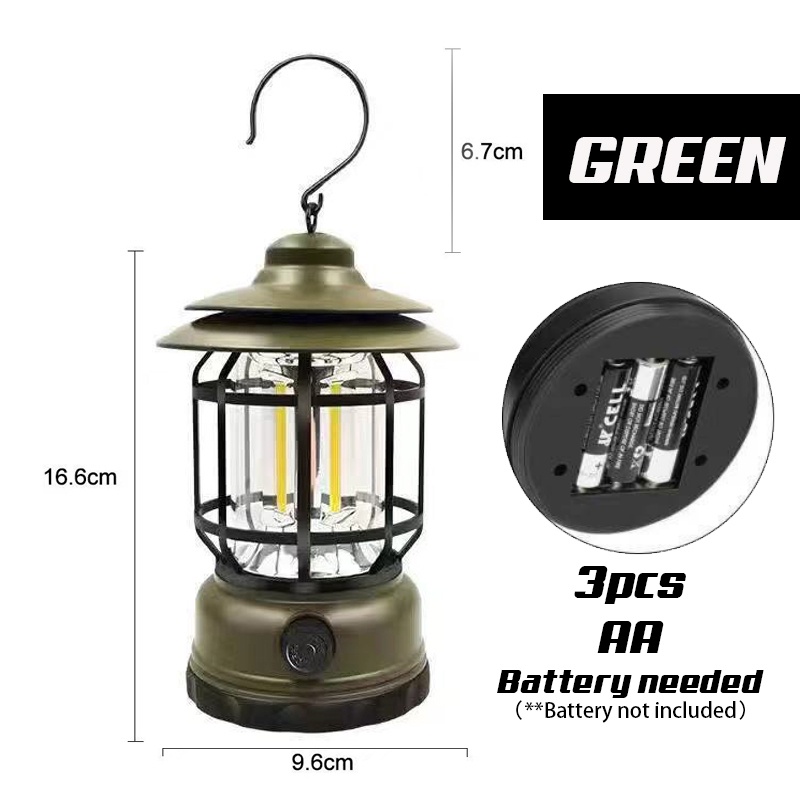 JDEX Vintage Camping Light Lantern Rechargeable LED Retro Outdoor Light ...