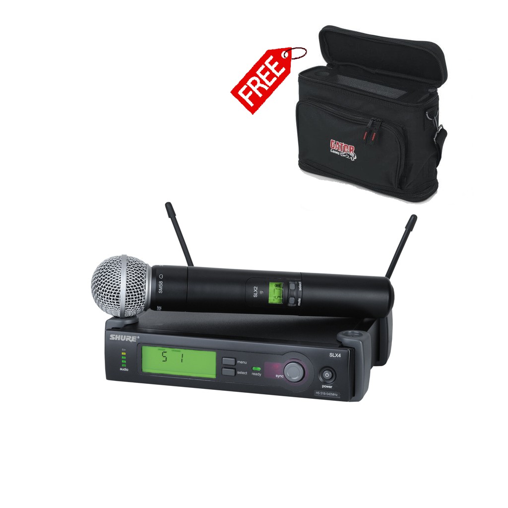 Shure SLX24/SM58 Wireless Microphone System with SLX2/SM58 Handheld