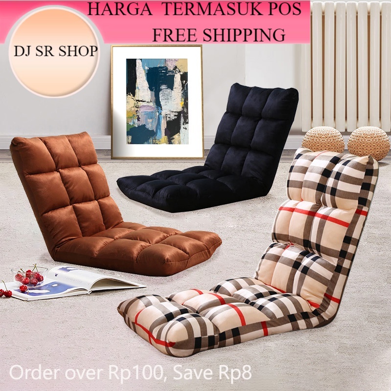 Lazy Sofa Single Floor Foldable Sofa Bed Recliner Chair (140cm x 49cm