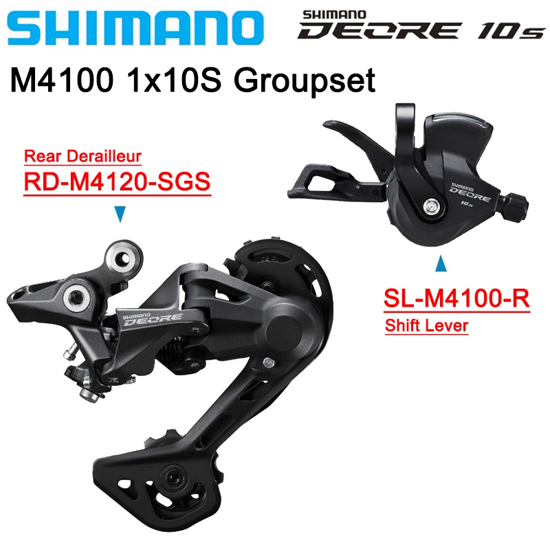 Shimano Deore M4100 1x10 Speed Groupset Sl M4100 Shifter Lever Rd M4120 Rear Derailleur 10v Mtb 