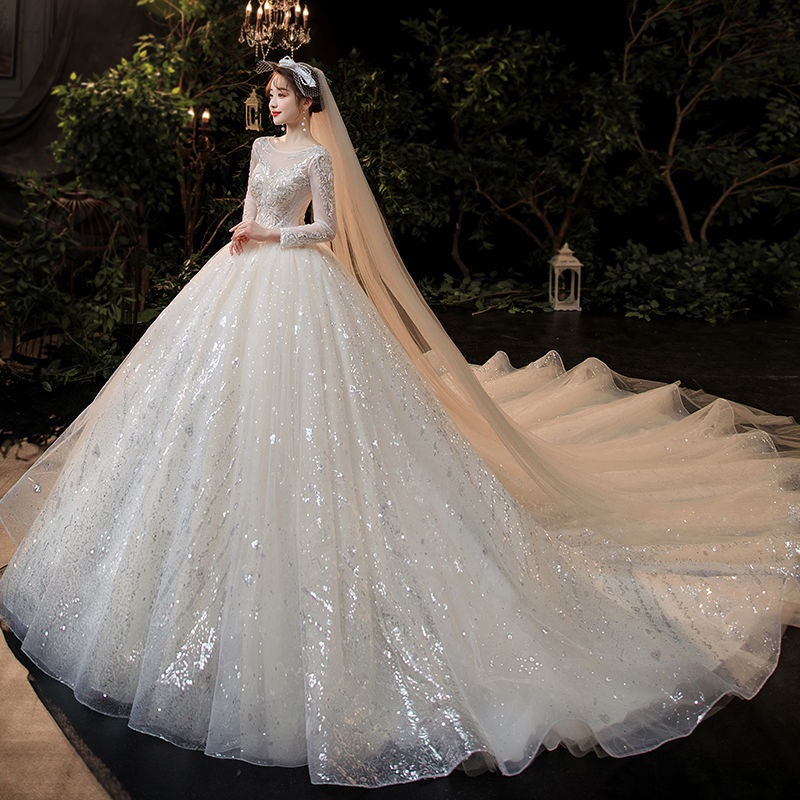 Spring Main Wedding Dress 2022 New Style Bridal Classy Trailing Tail ...