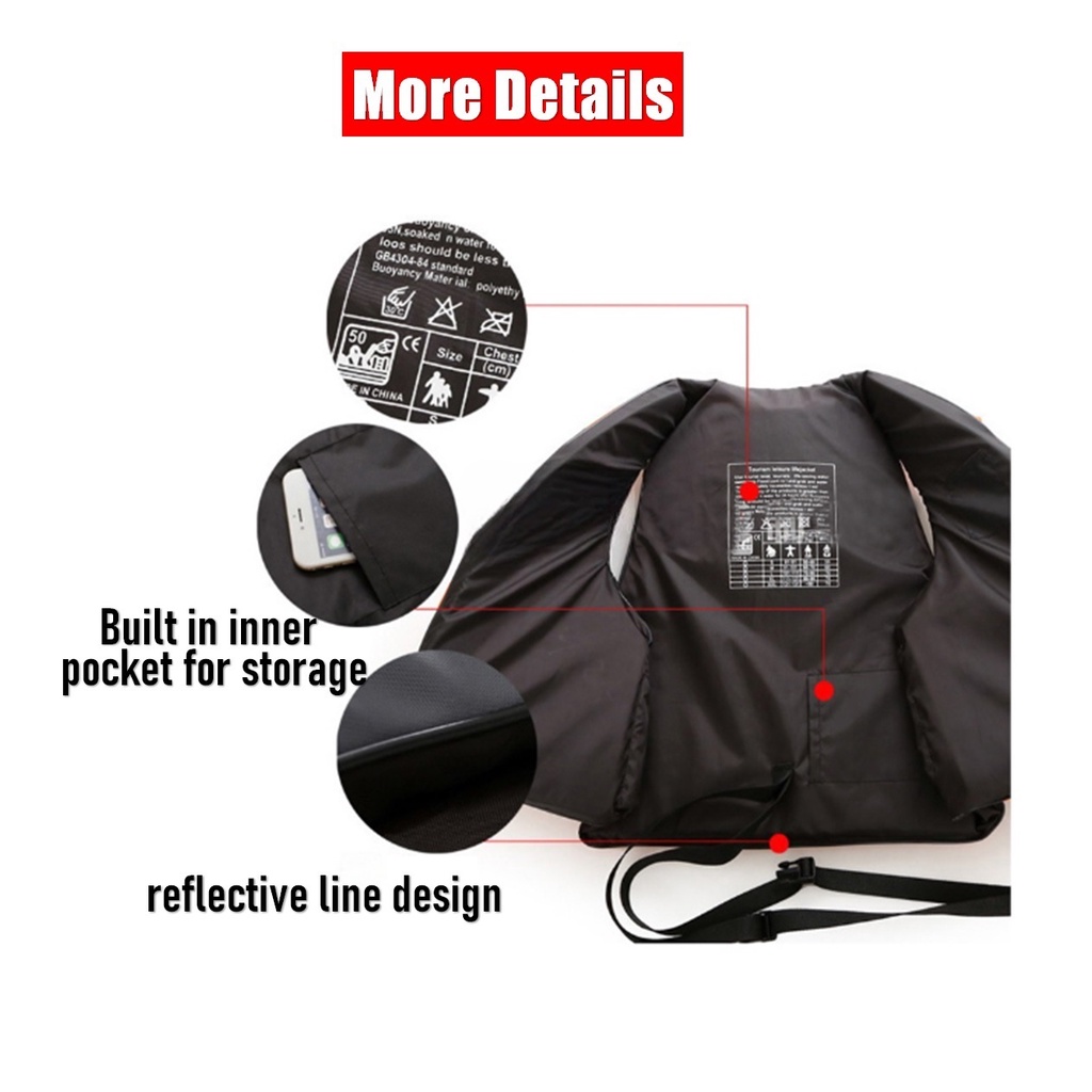 Yamaha Life Vest Jacket Kids & Adults Marine Safety Outdoor Water Sport ...