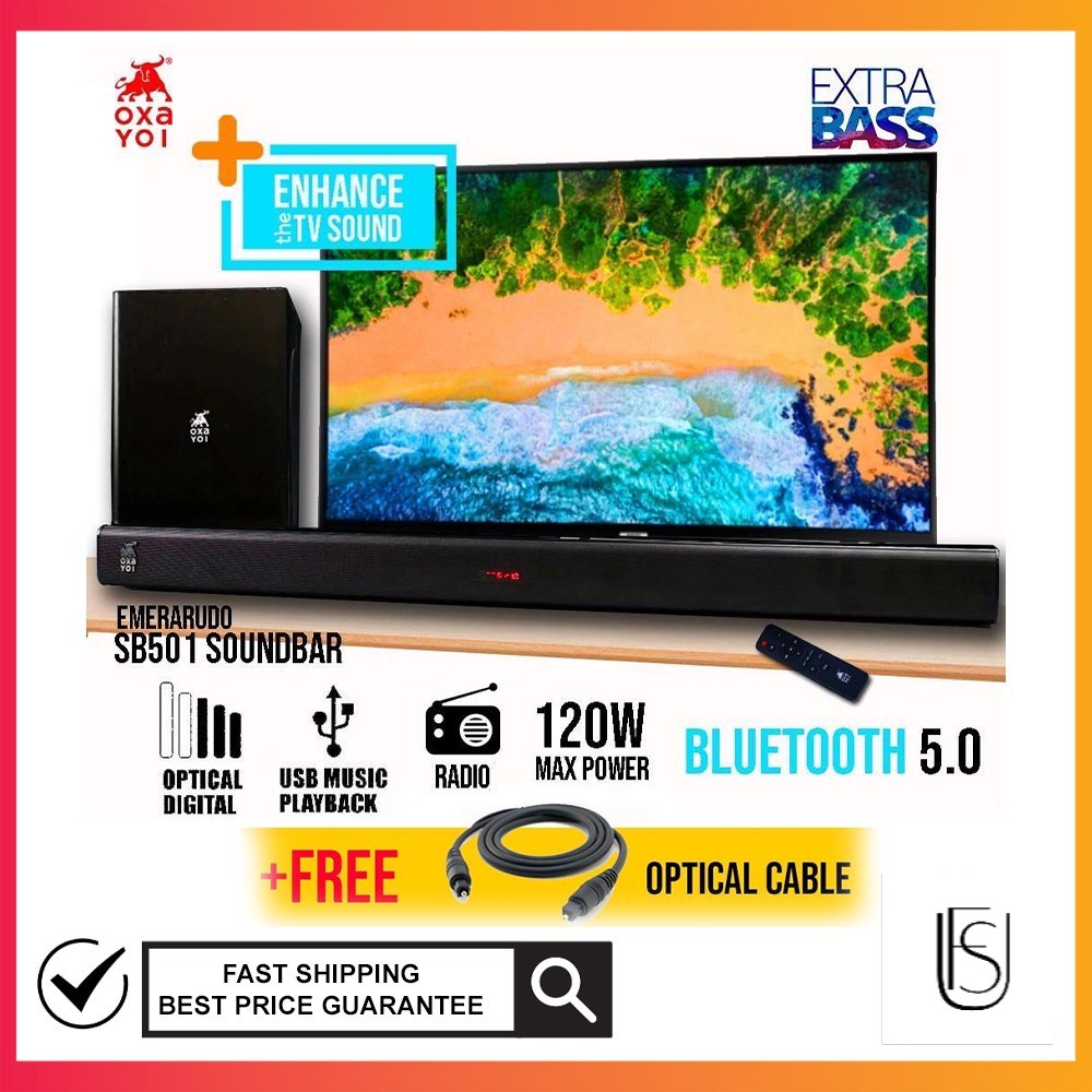 Oxayoi Emerarudo SB501 BTUR Sound Bar Bluetooth Built in Equalizer ...