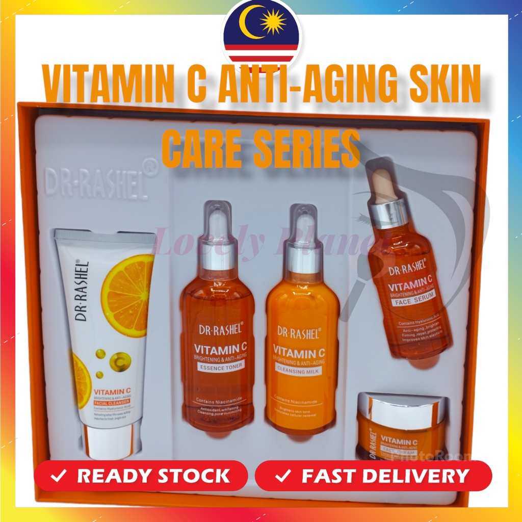 DR RASHEL VITAMIN C BRIGHTENING & ANTI-AGING 5IN1 SET(CLEANSER, FACE ...