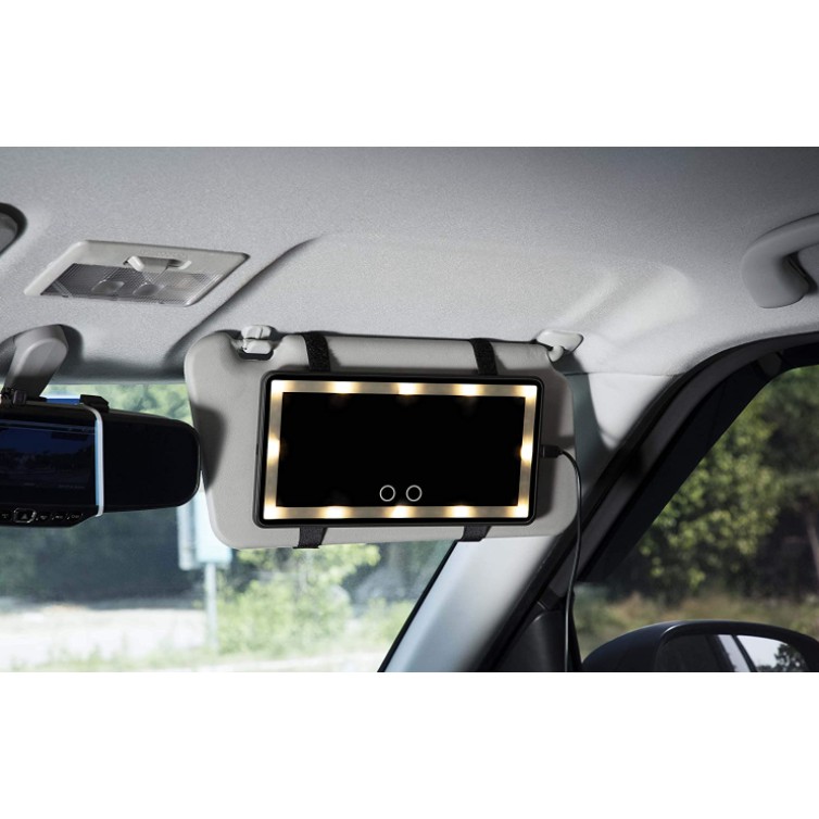 Car Sun Visor Vanity Mirror with Makeup LED Light Shopee Malaysia
