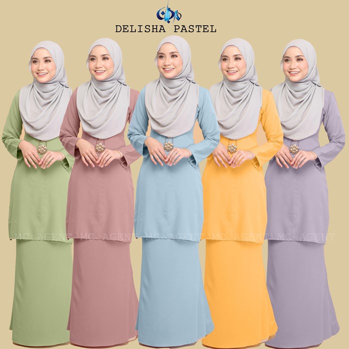 baju kurung viral delisha pastel murah | Shopee Malaysia