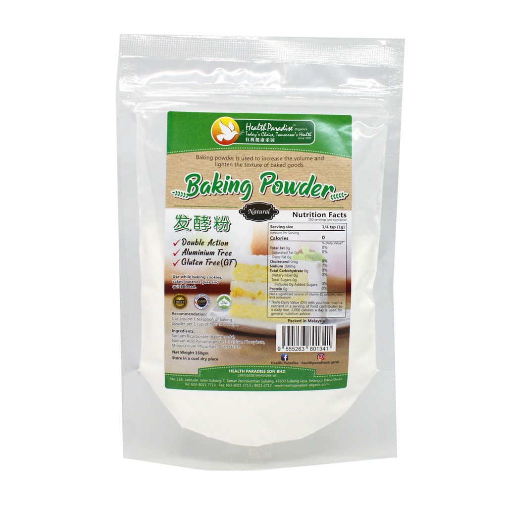 Health Paradise Natural Baking Powder 150gm [HALAL] | Shopee Malaysia