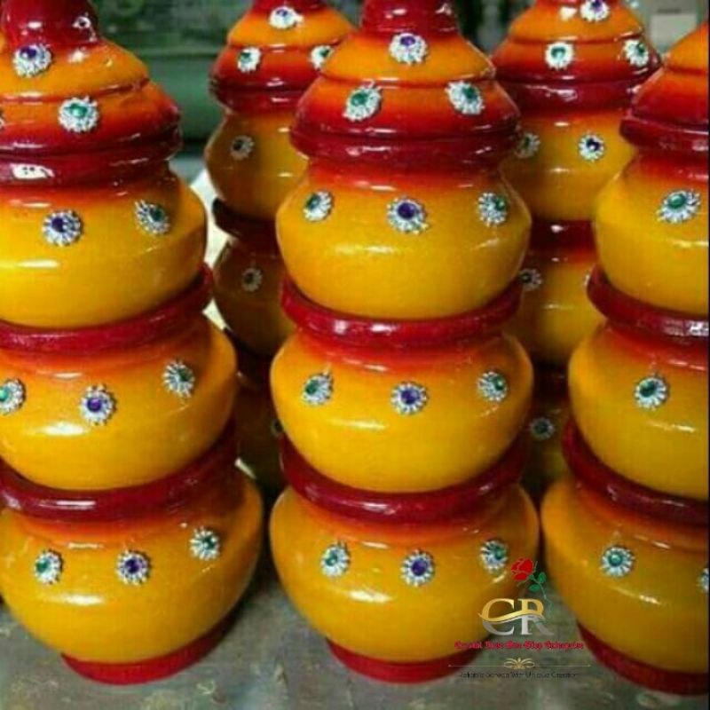 🔥Combo Set Terracotta Kuberan Kalasam For Powrnami Pooja | Shopee Malaysia