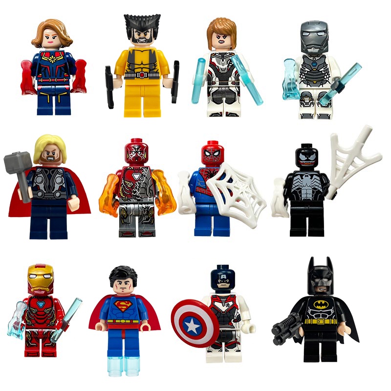 1pc minifigure shape superhero compatible with famous brand small ...