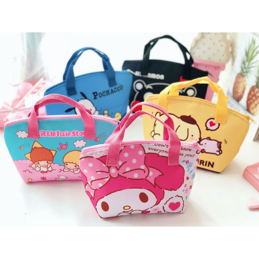 Japan Cartoon Hello Kitty Melody Snoopy Lunch Bag Small Cute