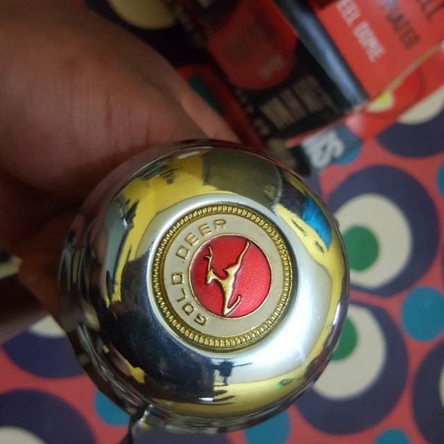 Gold deer revolving Bicycle Bell Turn onthel Old School vintage