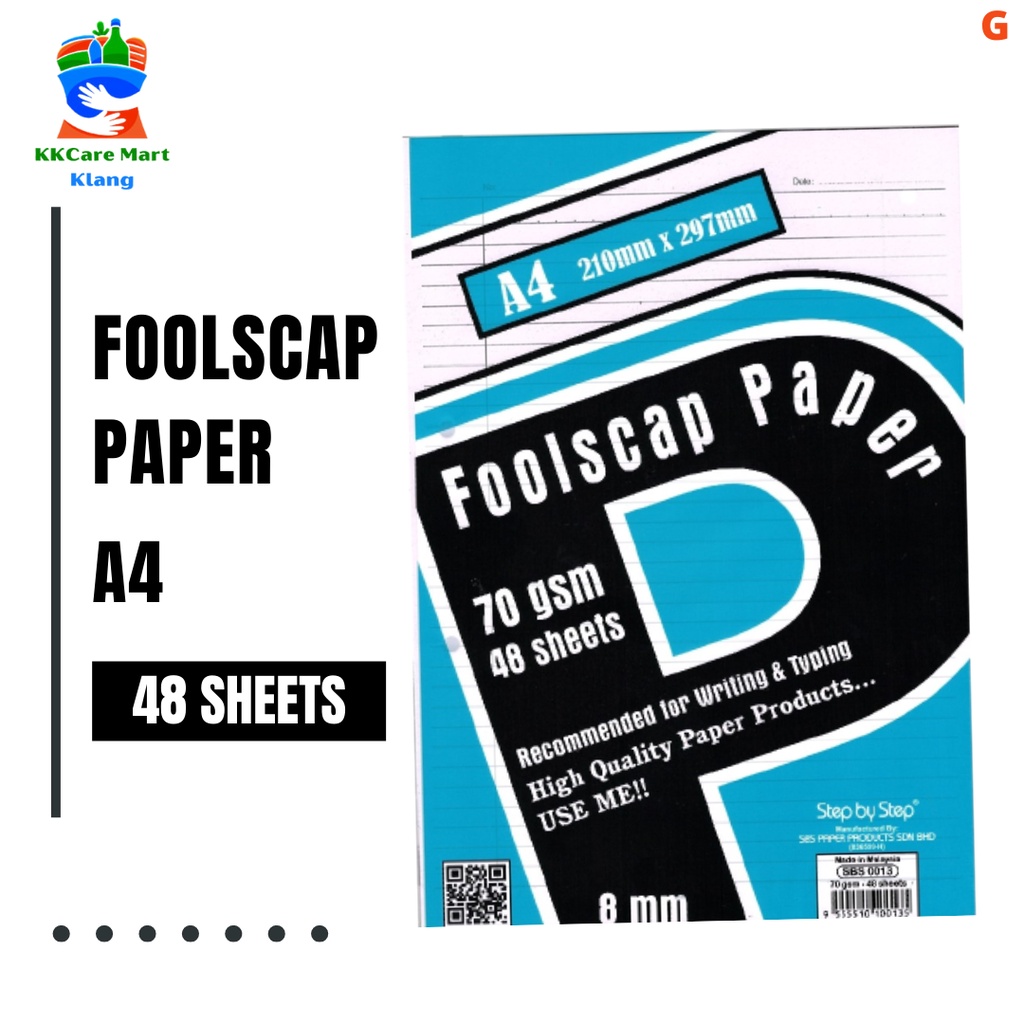 A4 Foolscap Paper 70gsm 48 sheets | Shopee Malaysia