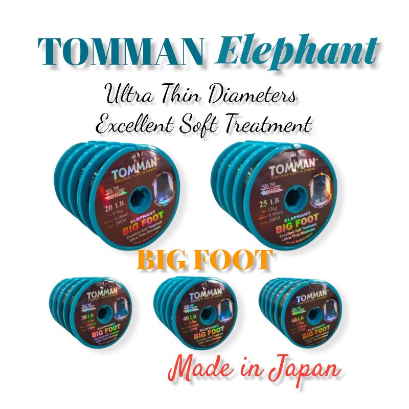 Doris5519 Tali Tangsi TOMMAN ELEPHANT BIG FOOT 100Meter Fishing Line