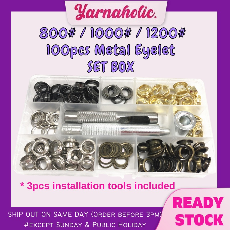 Tool- 800# 1000# 1200# 100pcs Eyelet ring ( 25 pc for 4 different ...