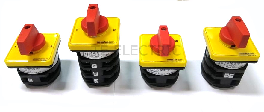 SALZER 16A 1 POLE / 3 POLE ON OFF SELECTOR SWITCH / 1 - 0 -2 SELECTOR ...