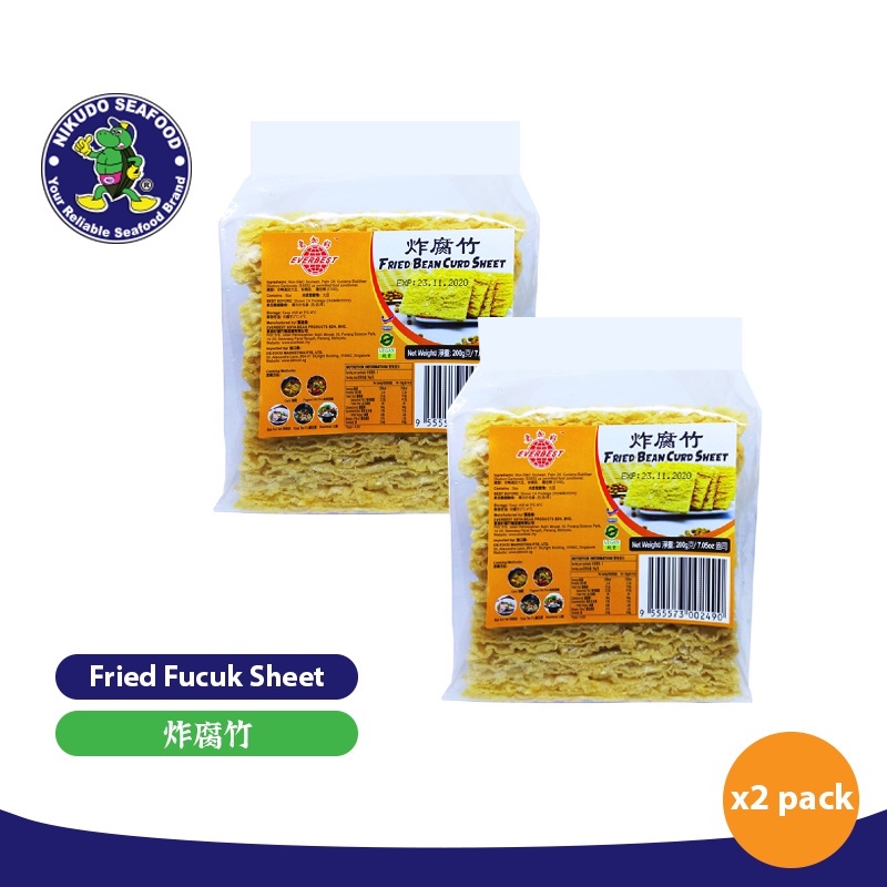 Nikudo EVERBEST FRIED FUCUK SHEET 炸腐竹 x2 pack Fucuk Hot Pot Steamboat