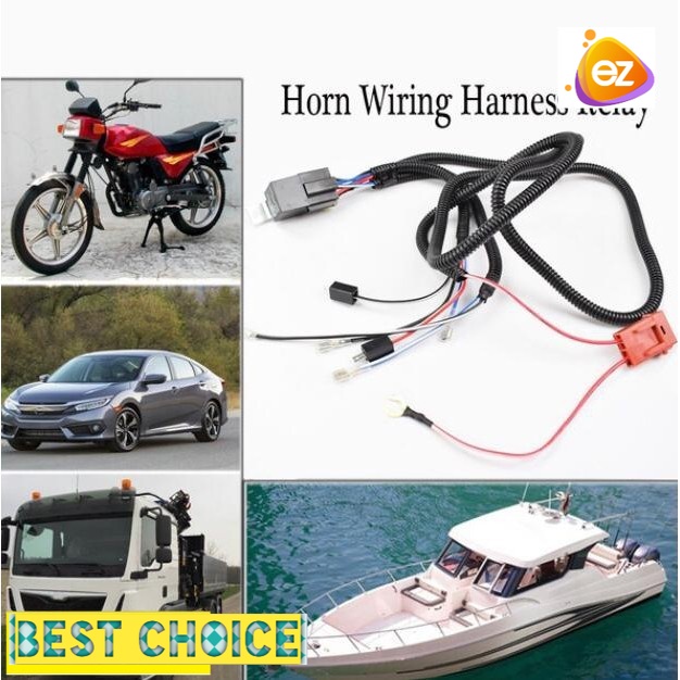 12V Wayar horn Horn Wiring Harness Relay Kit van axia wira bezza kelisa