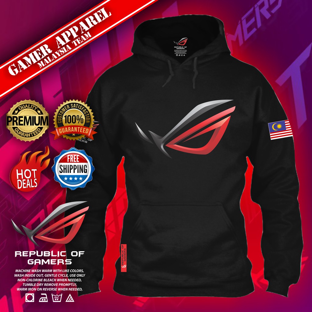 ROG Asus Hoodie super sharp printing Shopee Malaysia