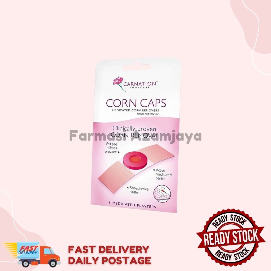 CARNATION CORN CAPS MEDICATED PLASTERS (1 WALLETS X 5 PLATERS) | Shopee ...