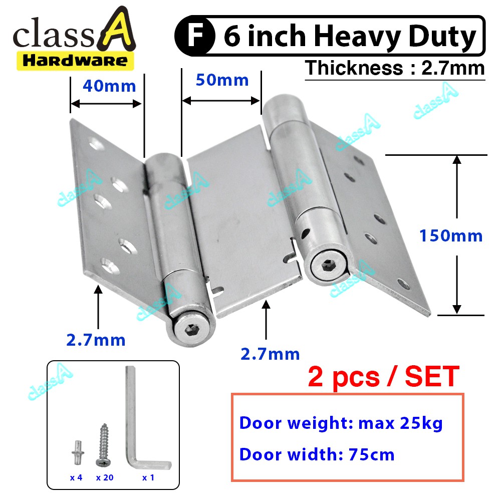 ClassAHW Cowboy Double Action Spring Swing Door Hinges Self Closing ...