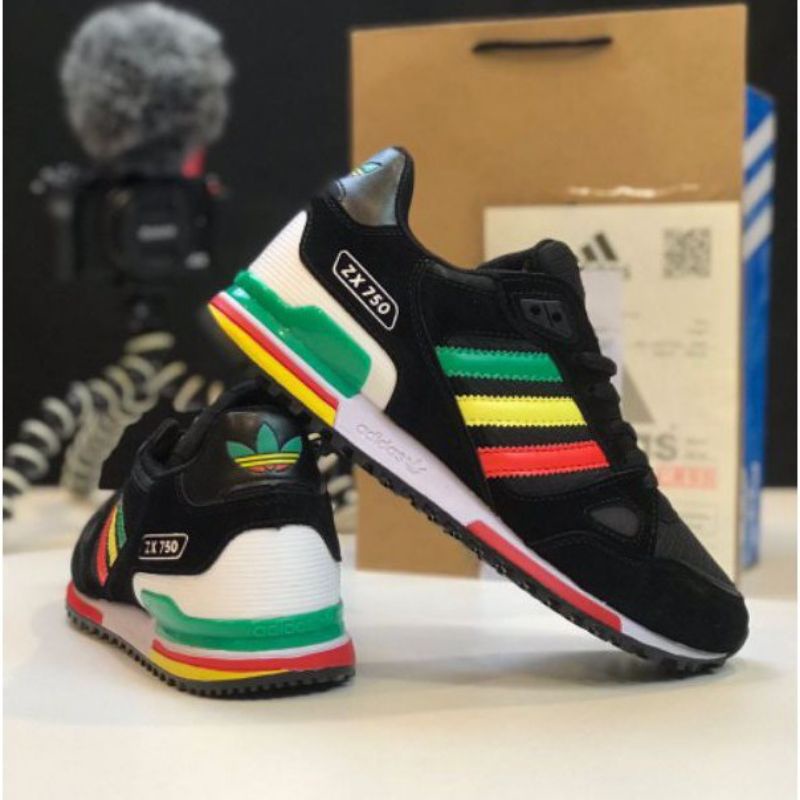 5colors ADIDAS ZX750 RASTA REFLECTIVE PREMIUM Men s Shoes copy original 1.1 premium