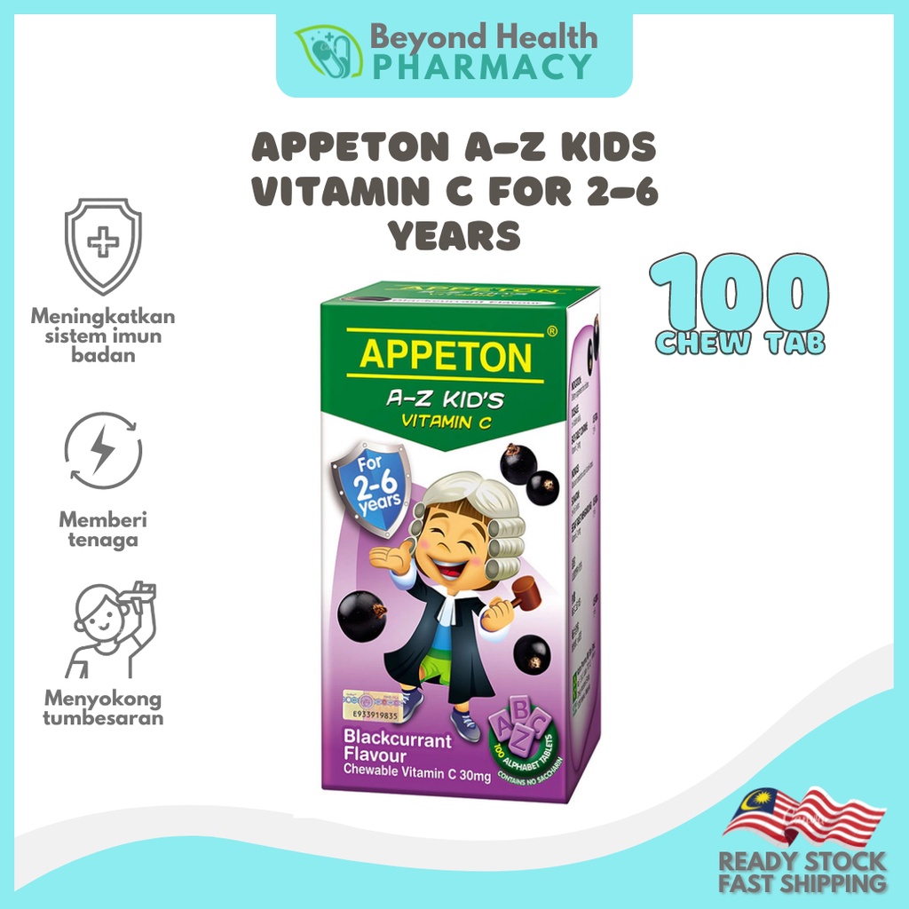 APPETON AZ KIDS VITAMIN C 30MG FOR 2 6 YEARS OLD [ ORANGE