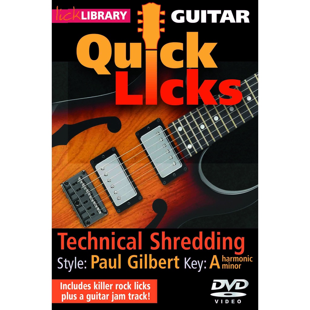 (Video Lessons) Lick Library Quick Licks Paul Gilbert (Technical Shredding) Shopee Malaysia