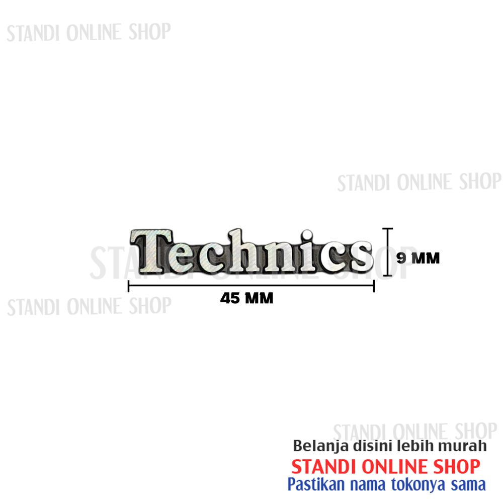 Aluminum Emblem Sticker Decals 3D Logo Technics Audio Speaker | Shopee ...
