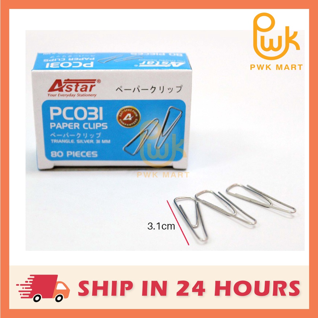 Quality Paper Clip Klip Kertas 25mm / 31mm Metal Clip Triangle Paper