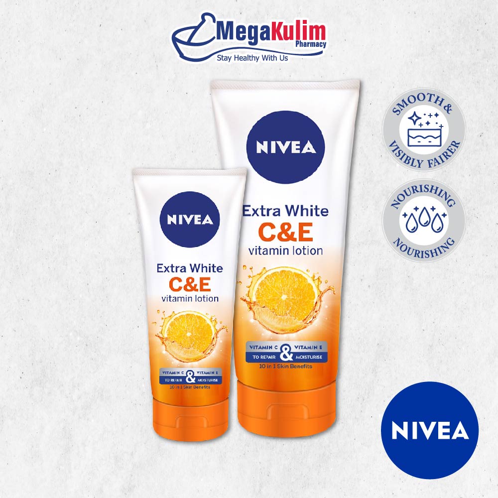 Nivea Extra White Lotion with Vitamin C & E (180 ml / 320 ml) Shopee
