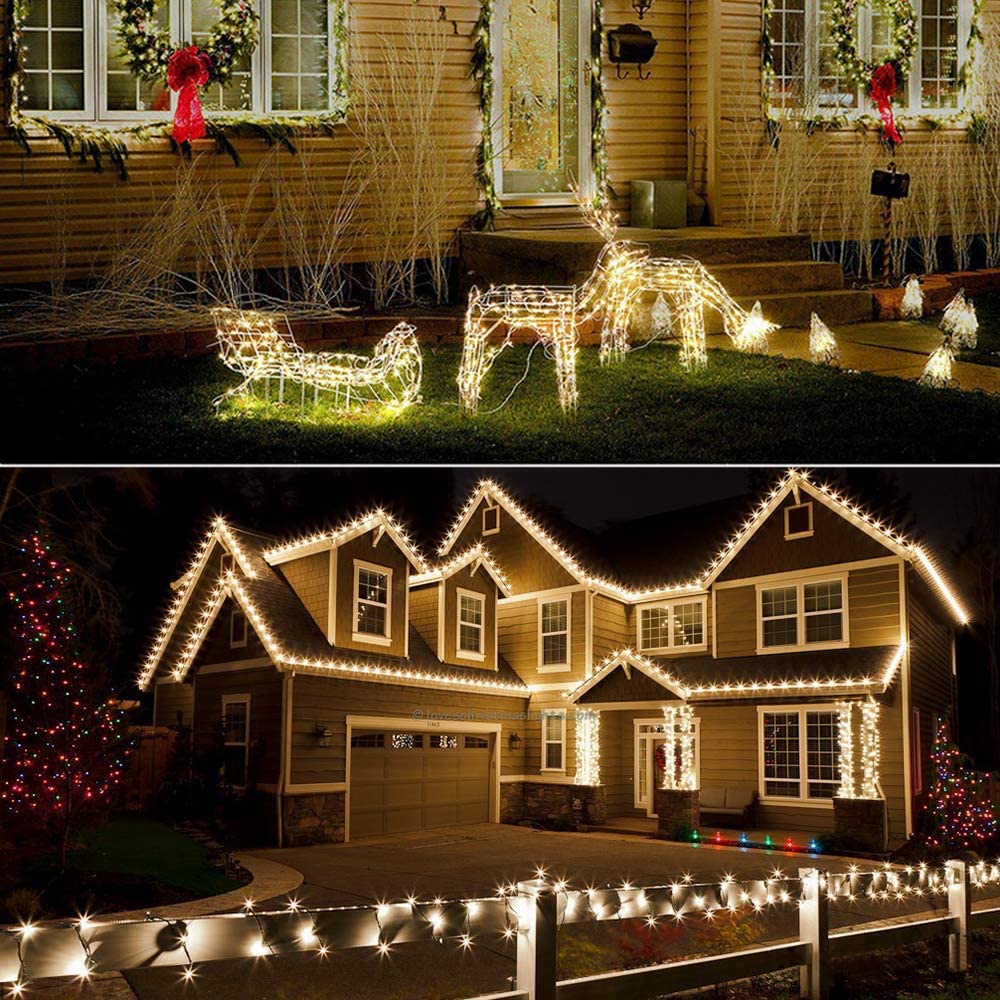 103M/52M/42M/32M/22M/12M/7M Waterproof Solar Raya String Lights 8 Modes