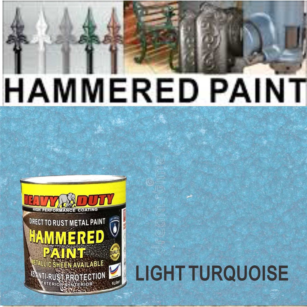 LIGHT TURQUOISE ( 1L ) HAMMERED PAINT ( METALLIC PAINT HEAVY DUTY ...
