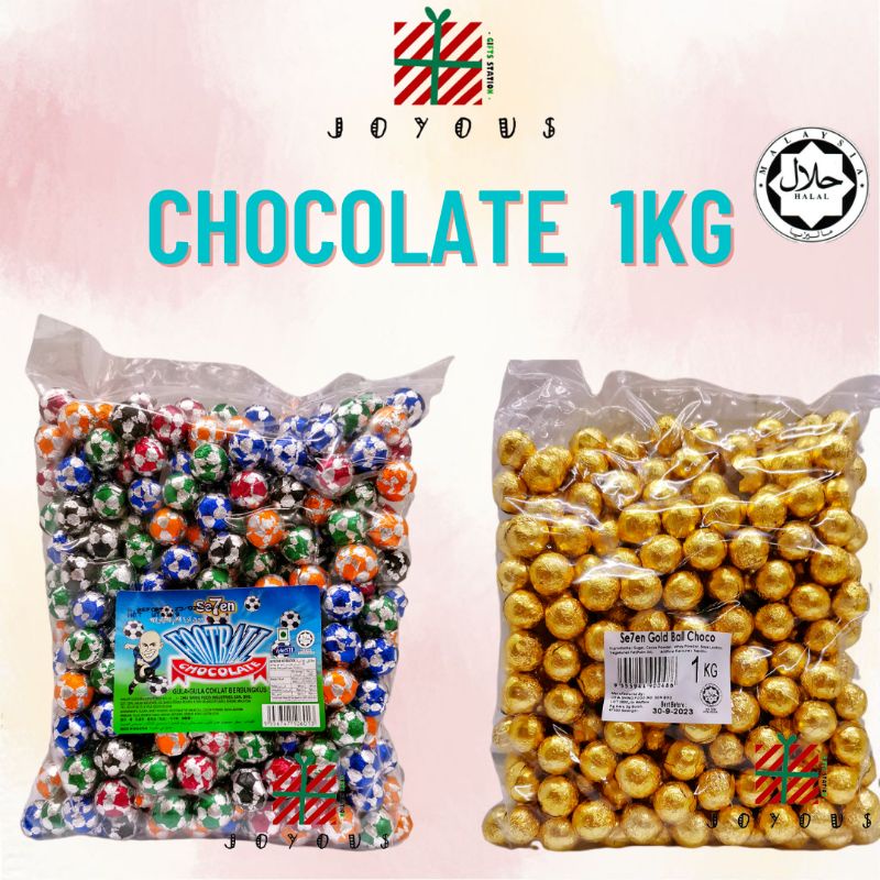 1kg Se7en Football Colourful Chocolate / 1kg Se7en Gold Ball Chocolate ...