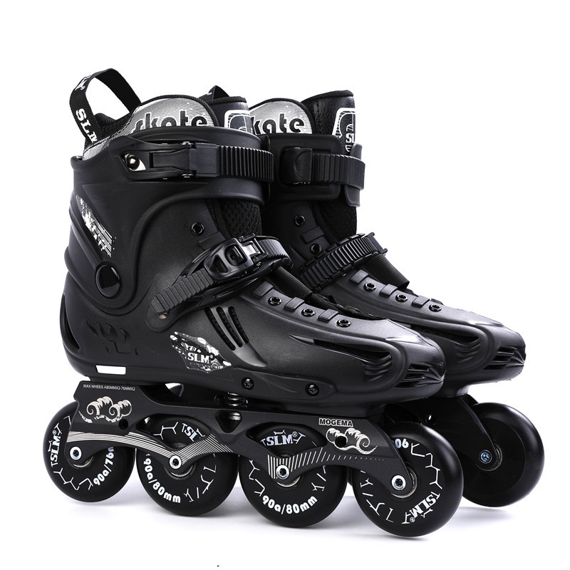 men's adult fitness inline skates, black and red, inline skates mogema
