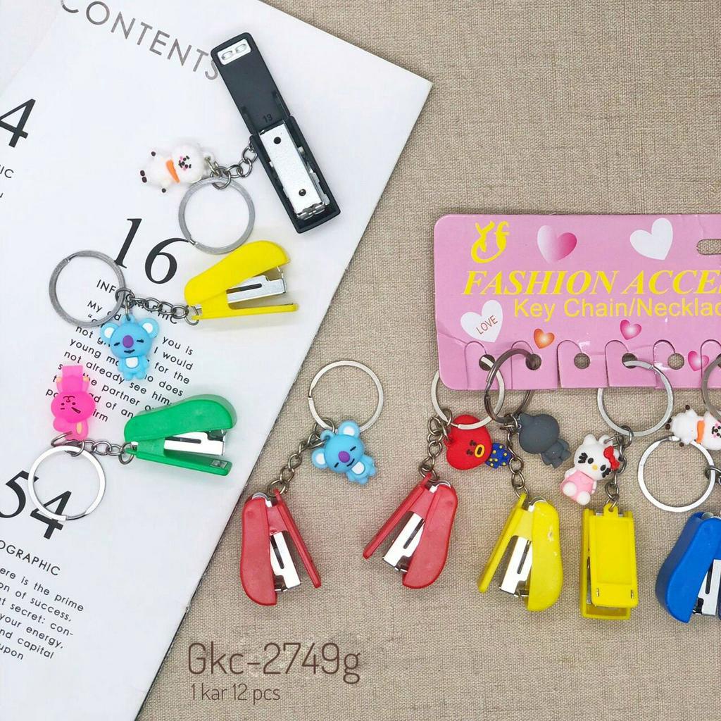 GANTUNGAN Unique MINI STAPLER Keychain With Cute BTS BT21 Character ...