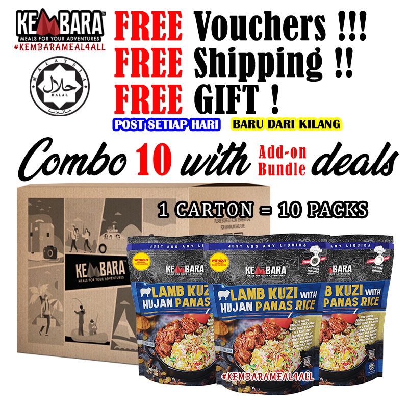 Kembara Meal (Combo 10) Lamb Kuzi with Hujan Panas Rice (READY-TO-EAT ...