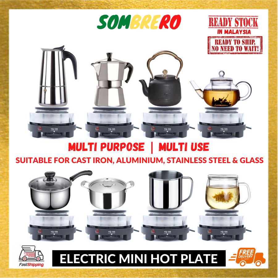 500W 220V Mini Electric Stove Burner Hot Plate Kitchen Cooker Coffee Tea  Heater