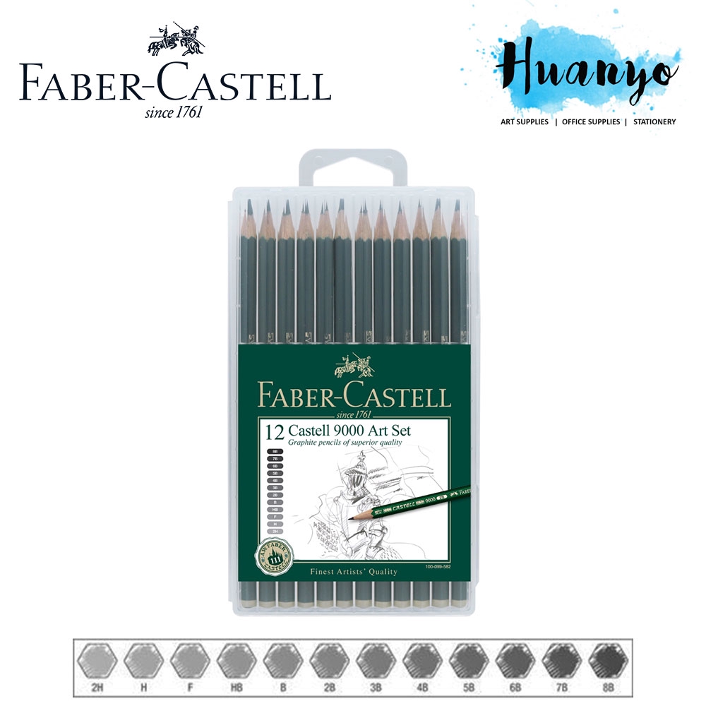 Faber-Castell 9000 Drawing And Sketching Graphite Pencils Set (Set Of ...