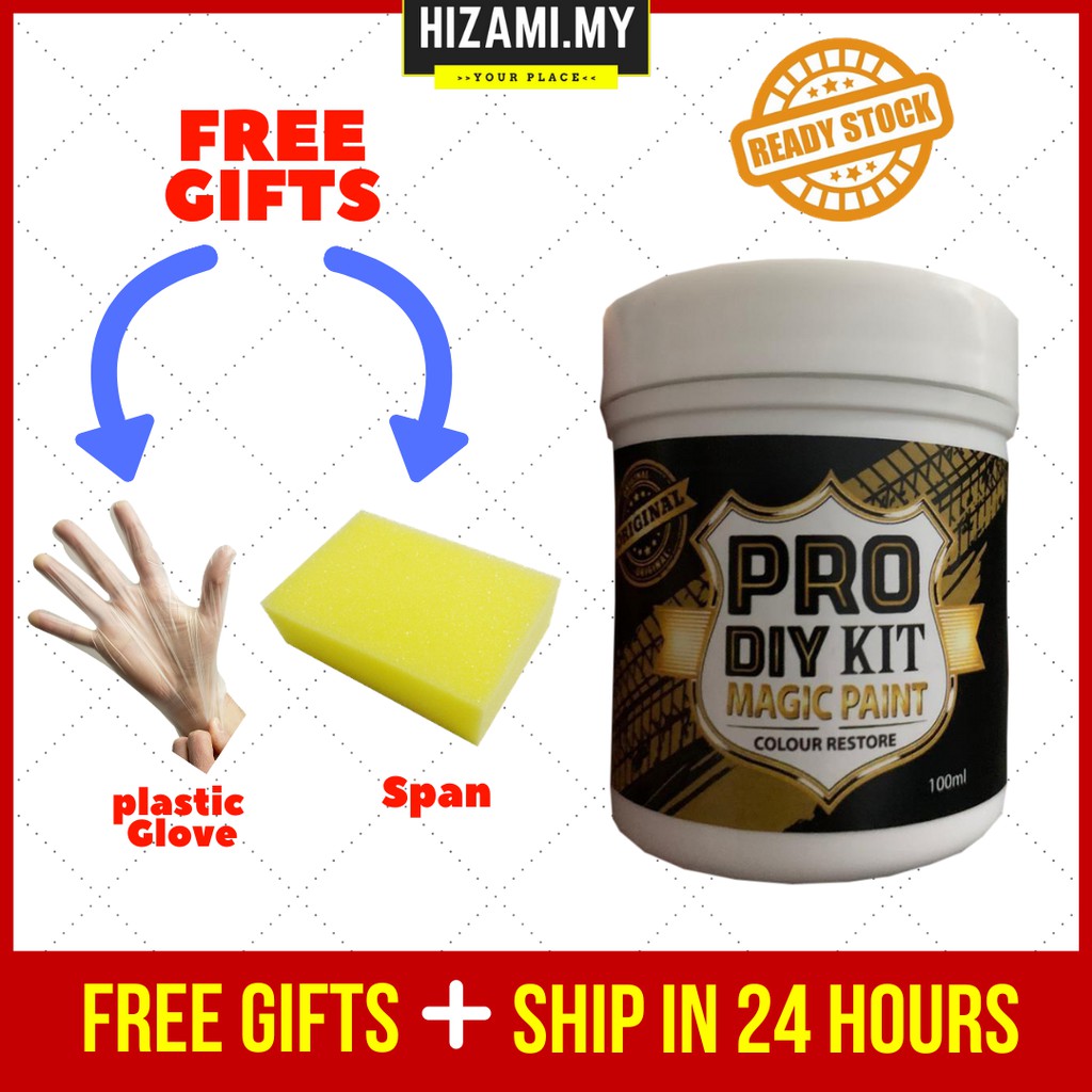 🔥 FREE GIFT 🔥 Pro DIY Kit Magic Black Paint Plastic Trim Restore