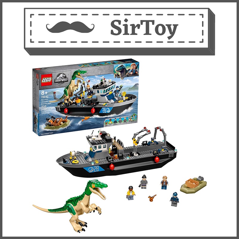 Lego Jurassic World 76942 Baryonyx Dinosaur Boat Escape 308 Pieces