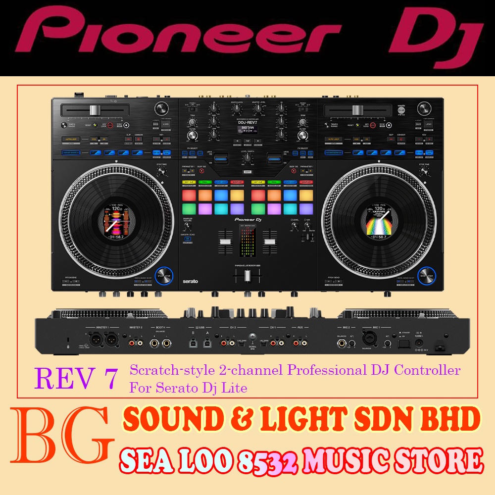 PIONEER DDJ-REV 7 / REV7 STRATCH-STYLE 2 CHANNEL DJ CONTROLLER FOR ...
