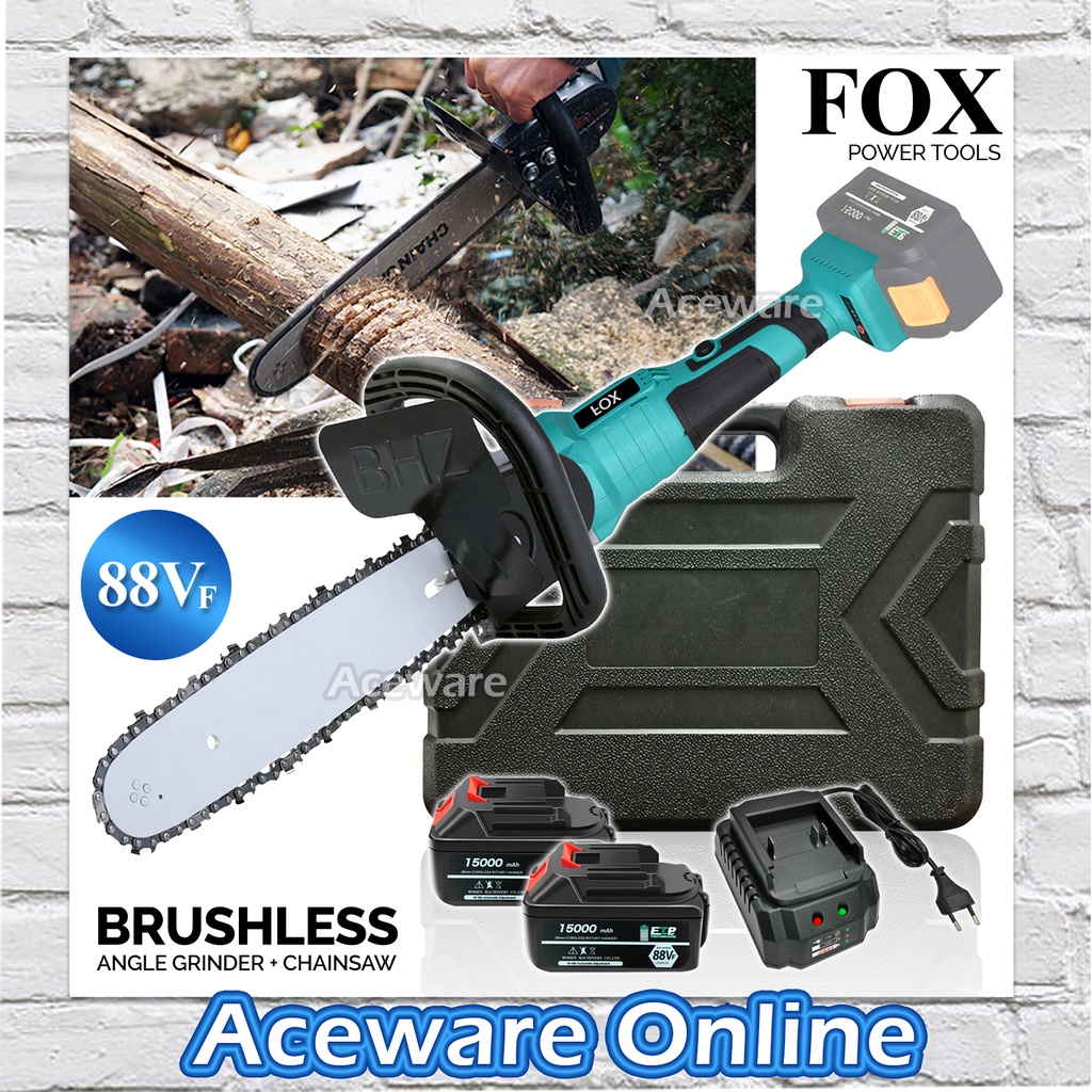 Fox / Ladderman Dual-Use Cordless Brushless 12 Chainsaw / Angle Grinder ...
