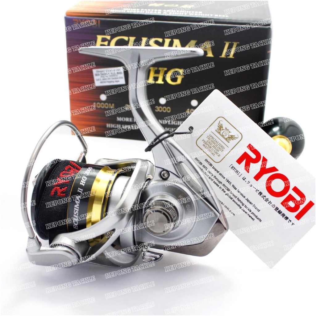 RYOBI fishing reel ECUSIMA II HG 2000 4000 5000 SPINNING REEL with FREE