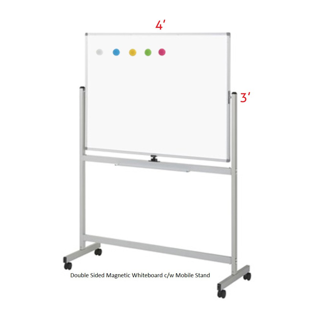 Double Sided Whiteboard 3' x 4' c/w mobile stand Shopee Malaysia